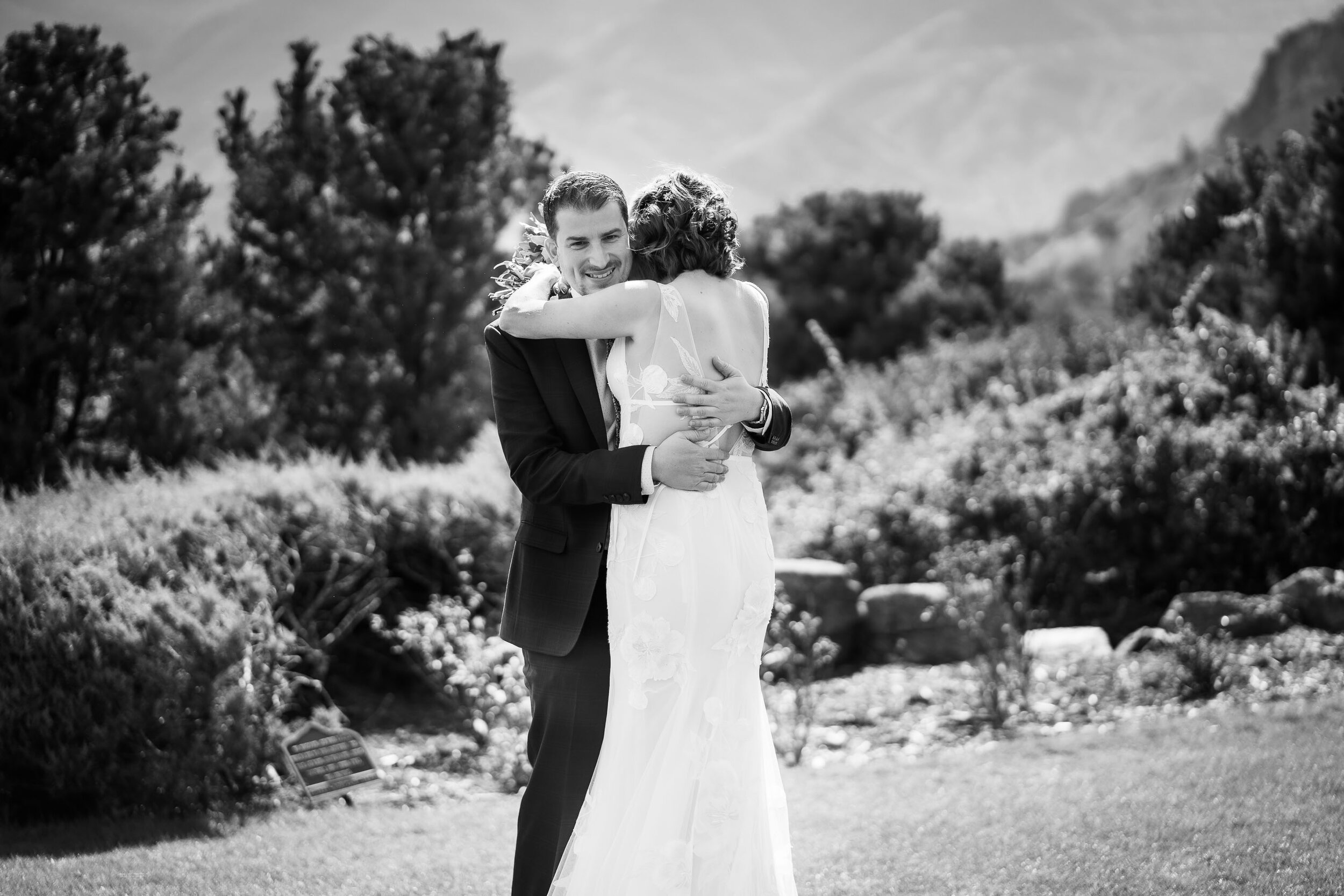 Bride and groom share a first look outside near the Garden of the Gods Park, wedding photos, wedding photography, wedding photographer, wedding inspiration, wedding photo inspiration, wedding portraits, wedding ceremony, wedding reception, mountain wedding, Garden of the Gods wedding, Garden of the Gods Club & Resort wedding, Garden of the Gods Club & Resort wedding photos, Garden of the Gods Club & Resort wedding photography, Garden of the Gods Club & Resort wedding photographer, Garden of the Gods Club & Resort wedding inspiration, Garden of the Gods Club & Resort wedding venue, Colorado Springs wedding, Colorado Springs wedding photos,  Colorado Springs wedding photography, Colorado Springs wedding photographer, Colorado wedding, Colorado wedding photos, Colorado wedding photography, Colorado wedding photographer, Colorado mountain wedding, Colorado wedding inspiration