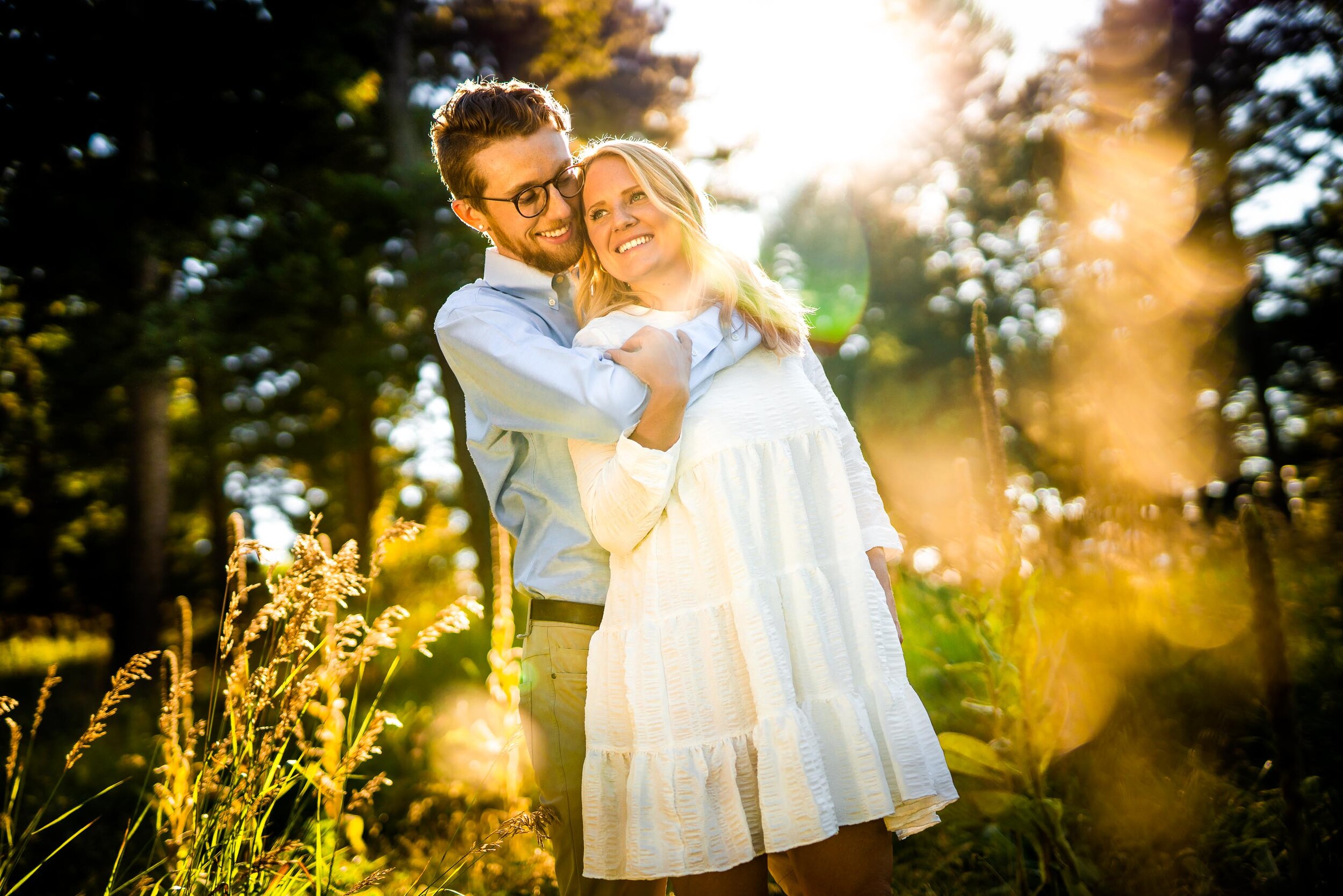 Engaged couple takes engagement photos during golden hour in the fall at Meyer Ranch Park, Colorado, Engagement Session, Engagement Photos, Engagement Photos Inspiration, Engagement Photography, Engagement Photographer, Meyer Ranch Park, Morrison Engagement Photos, Morrison engagement photos, Morrison engagement photographer, Colorado engagement photos, Colorado engagement photography, Colorado engagement photographer, Colorado engagement inspiration