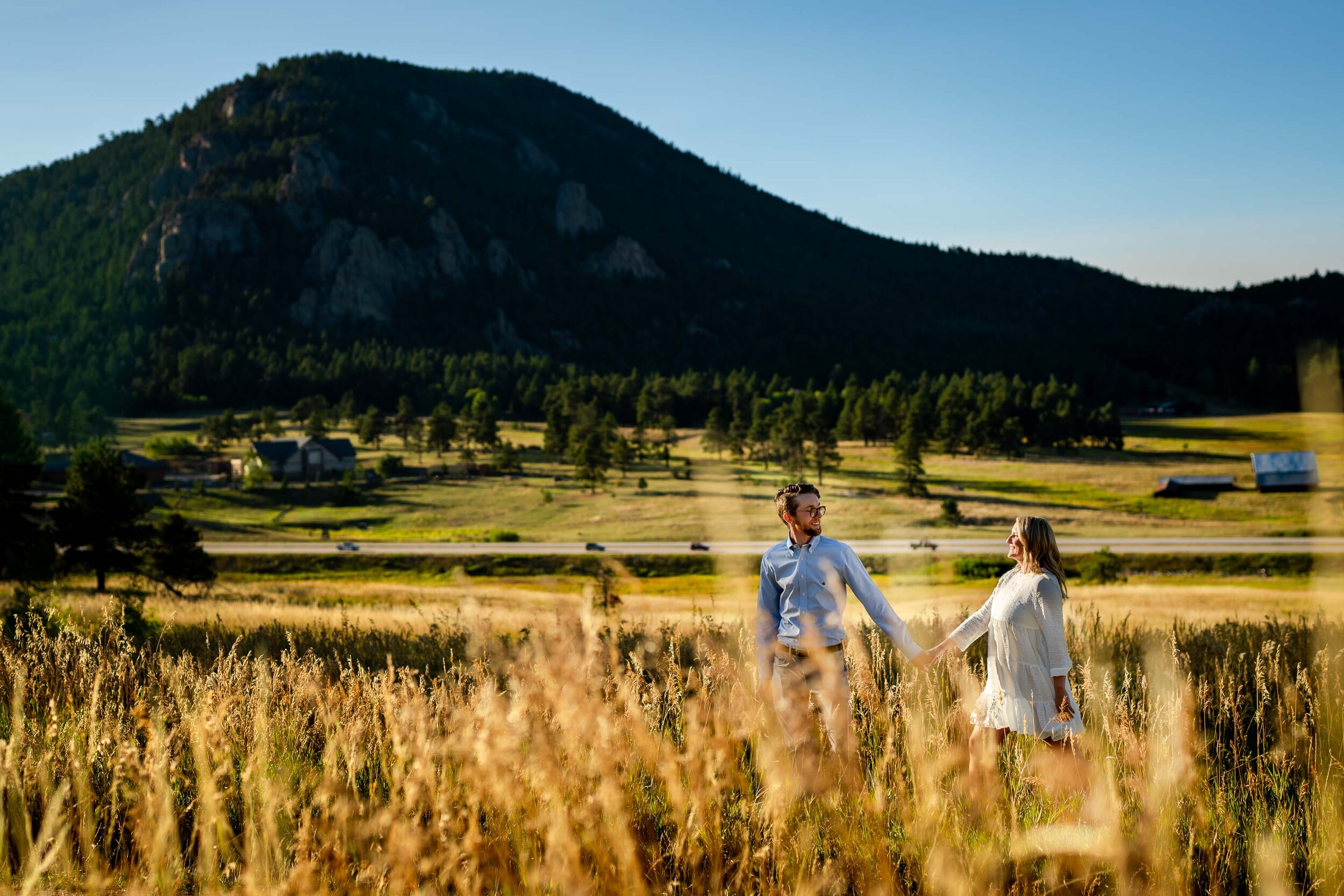 Engaged couple takes engagement photos during golden hour in the fall at Meyer Ranch Park, Colorado, Engagement Session, Engagement Photos, Engagement Photos Inspiration, Engagement Photography, Engagement Photographer, Meyer Ranch Park, Morrison Engagement Photos, Morrison engagement photos, Morrison engagement photographer, Colorado engagement photos, Colorado engagement photography, Colorado engagement photographer, Colorado engagement inspiration