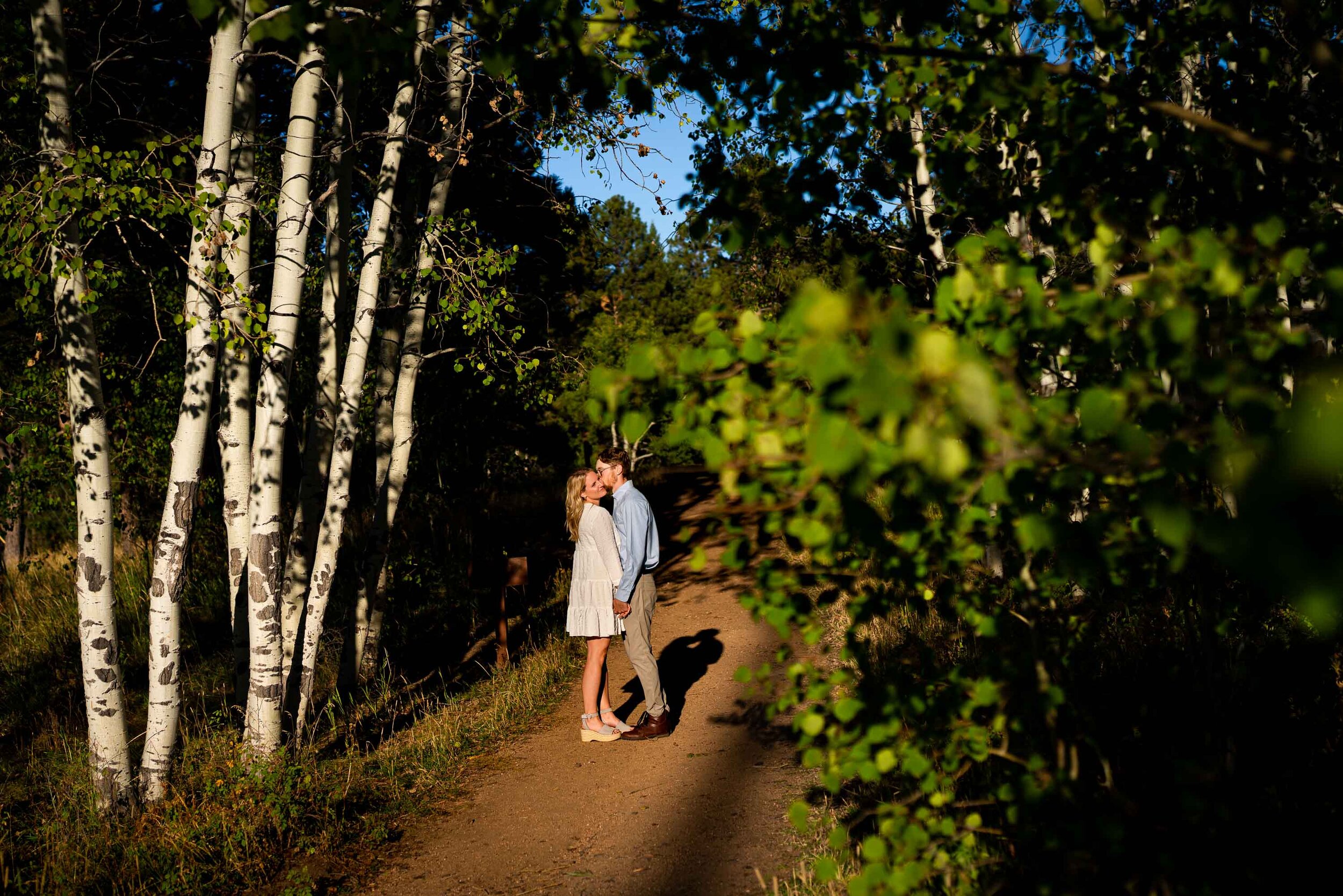 Engaged couple takes engagement photos during golden hour in the fall at Meyer Ranch Park, Colorado, Engagement Session, Engagement Photos, Engagement Photos Inspiration, Engagement Photography, Engagement Photographer, Meyer Ranch Park, Morrison Engagement Photos, Morrison engagement photos, Morrison engagement photographer, Colorado engagement photos, Colorado engagement photography, Colorado engagement photographer, Colorado engagement inspiration